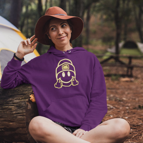 Introducing the ultimate companion for your outdoor adventures – the Happy Camper Hoodie! Designed with the enthusiastic explorer in mind, this hoodie is not just a piece of clothing; it's a declaration of joy and positivity in the great outdoors.